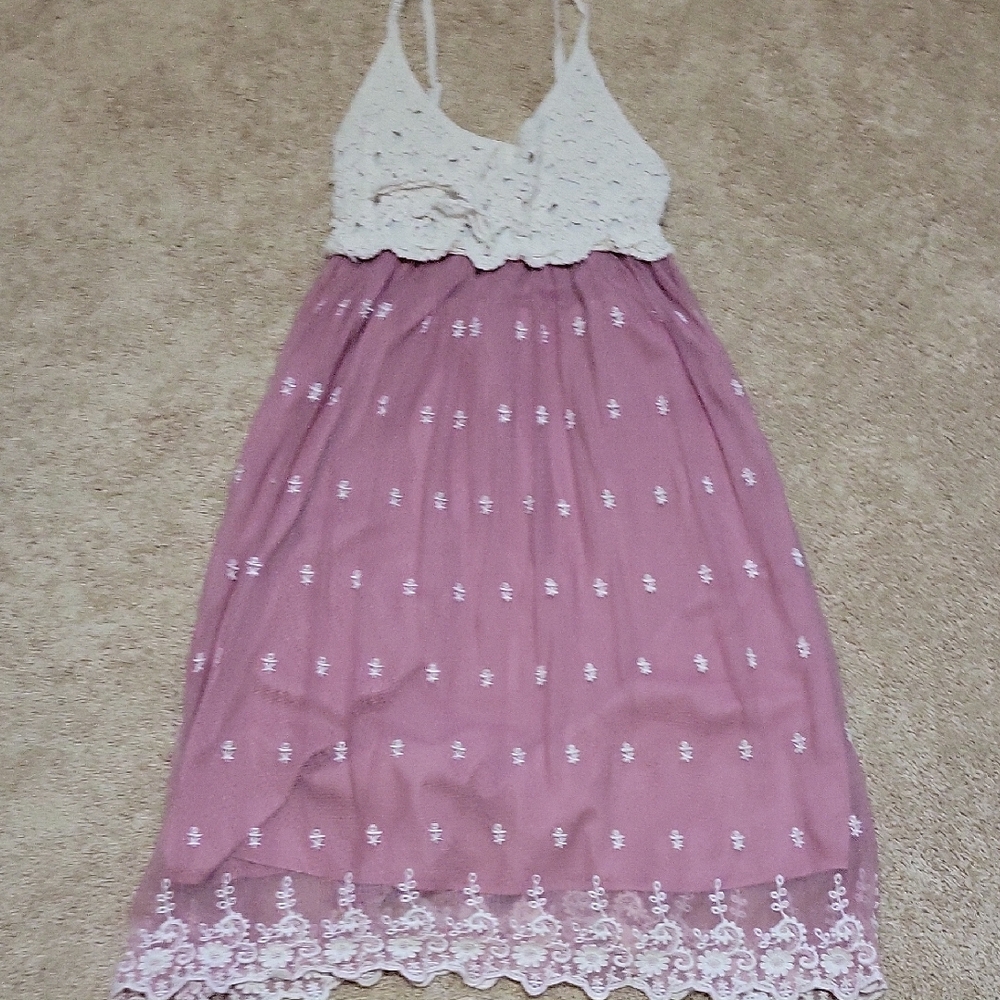 KEREN hart White and Pink Floral Dress